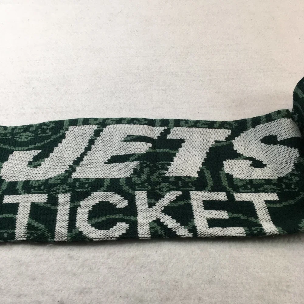 New York Jets Season Ticket Holder Mens Scarf Green White 6X50 Wrap Warmer #2798